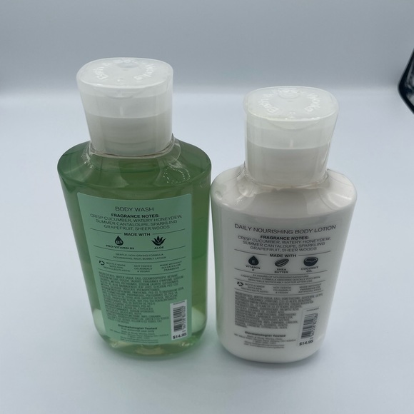 Cucumber Melon Bath and Body Works Bundle of Body Wash and Body Lotion - Picture 2 of 2